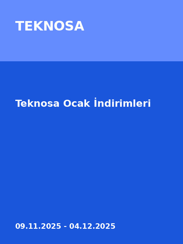 Teknosa Ocak İndirimleri