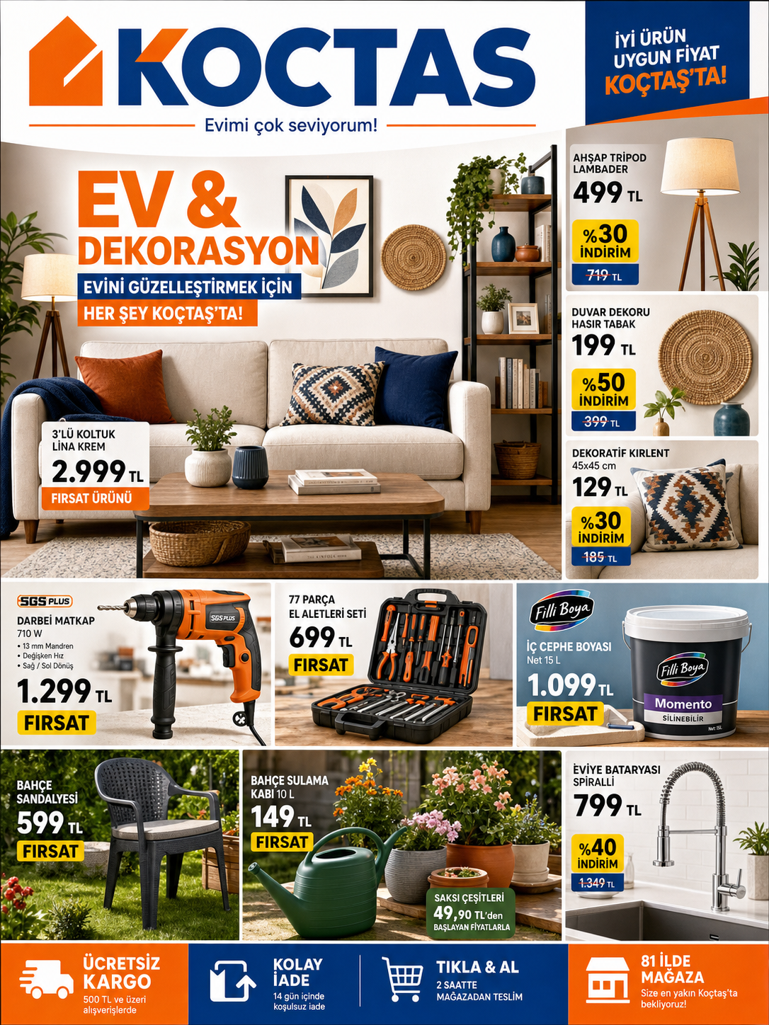 Koçtaş Ev Dekorasyon Fırsatları