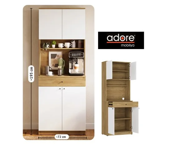 Adore 4 Kapaklı Tek Çekmeceli Kahve Köşesi