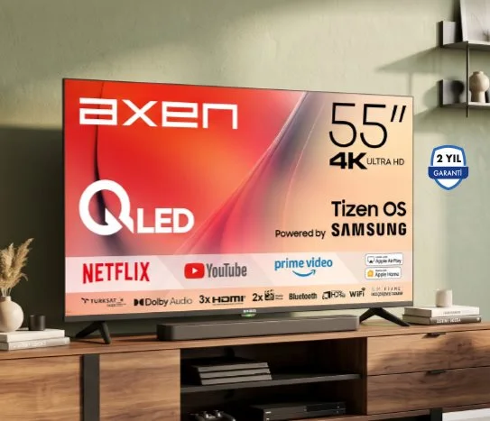 Axen 55 İnç 4K Uhd Tızen Os Smart Qled Tv Ax55Quprl-T08I