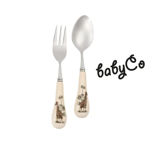 Baby Co Desenli Çocuk Çatal Kaşık Seti