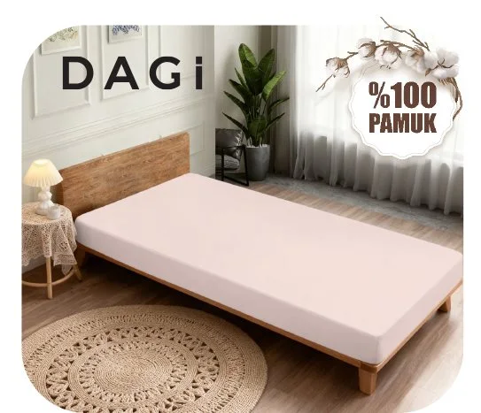 Dagi Tek Kişilik Lastikli Penye Çarşaf ~100x200+30 cm