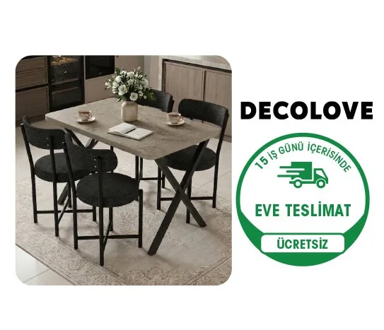 Decolove 4 Sandalyeli Masa Takımı