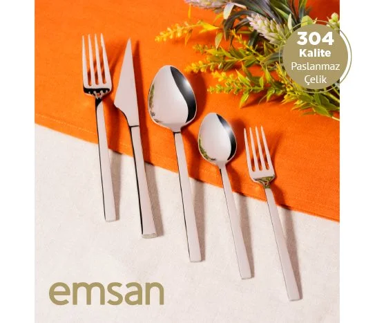 Emsan 30 Parça Çatal Kaşık Bıçak Takımı