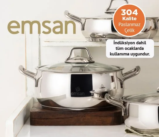 Emsan Çelik Derin Tencere ~22 cm