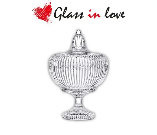 Glass in Love Gravürlü Cam Şekerlik/Lokumluk ~700 ml