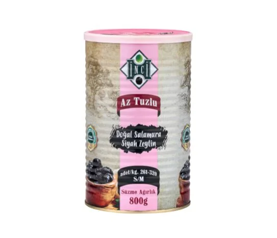 İnci Az Tuzlu Siyah Zeytin 261-320 adet/kg