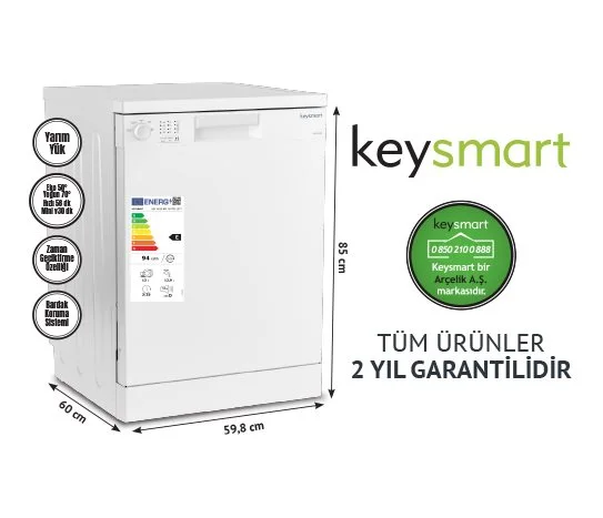 Keysmart 4 Programlı Bulaşık Makinesi Key 4014 Bm