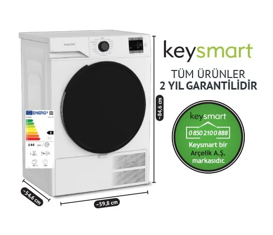 Keysmart 8 Kg Çamaşır Kurutma Makinesi Key 80 Km