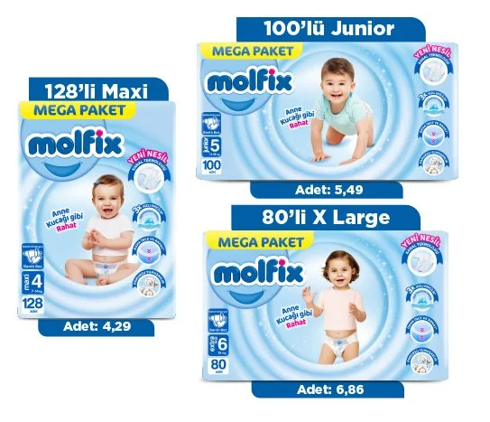 Molfıx Bebek Bezi Mega Fırsat Paketi