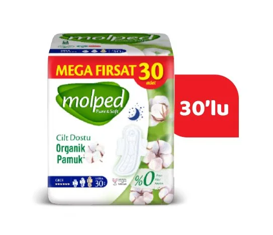 Molped Hijyenik Ped Pure&Soft Gece