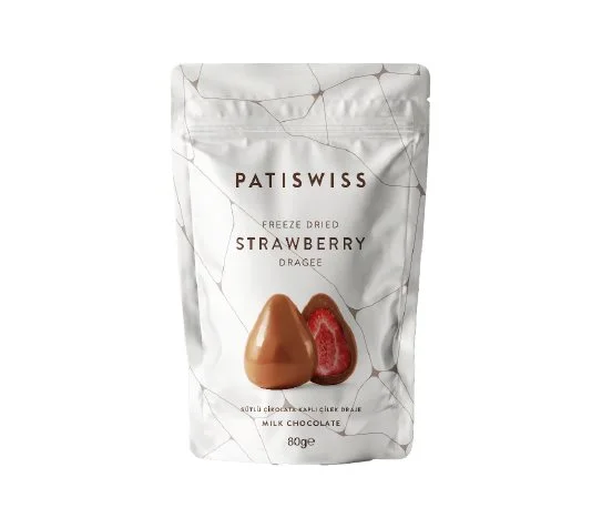 Patiswiss Kurutulmuş Çilek Draje Çikolata