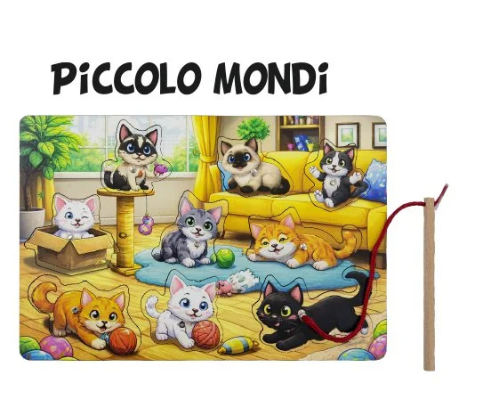 Piccolo Mondi Ahşap Mıknatıslı Yakamala Oyunu