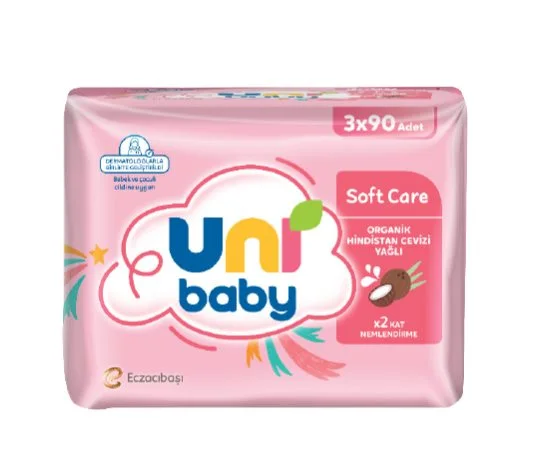 Uni Baby Soft Care Hindistan Cevizi Yağlı Islak Mendil